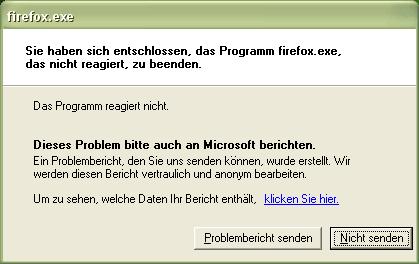 Firefox-Absturz